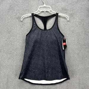 TYR Tank Top Womens Small 4 6 Black‎ gray Workout Mantra Taylor racerback Sport